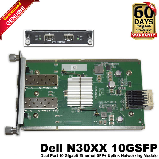 Dell N3000 Series Switch N30XX 10GGSFP 10GbE SFP+ Dual-Port Uplink Module 41VC3