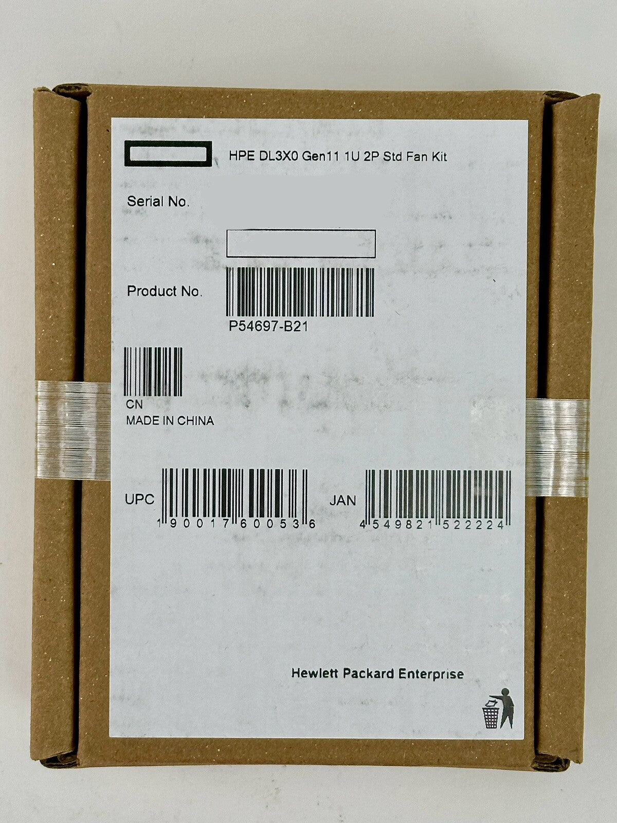 HPE DL360 DL320 DL3X0 Gen11 1U 2P Standard Fan Kit P54697-B21 Contains 2x fans
