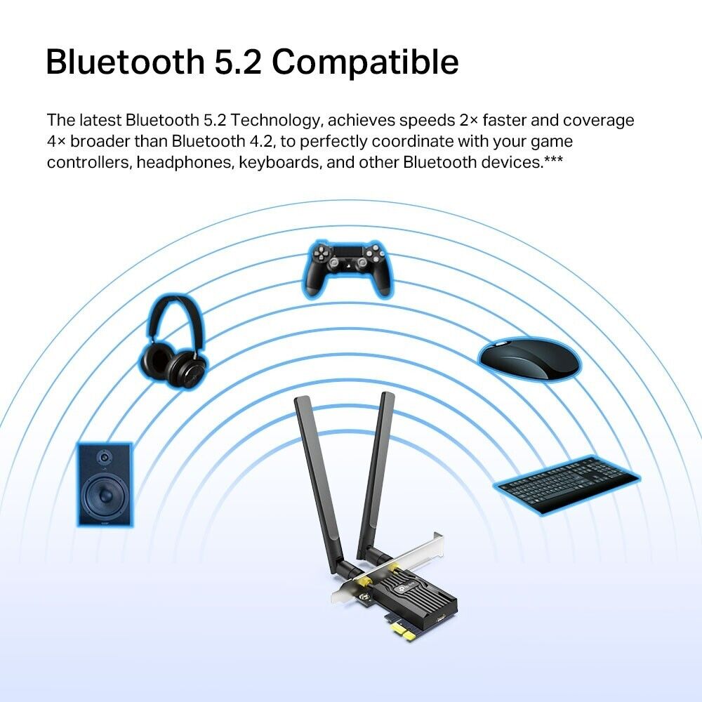 TP-Link Archer TX55E | AX3000 WiFi 6 Bluetooth 5.2 PCI Express PCIe Adapter Card
