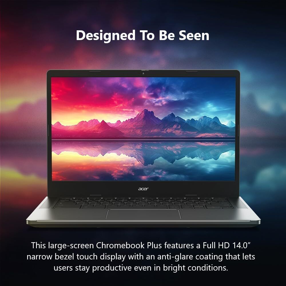 New Acer Chromebook Plus 514 14" FHD Touch Core i3-N305 8GB 512GB Cam Chrome OS
