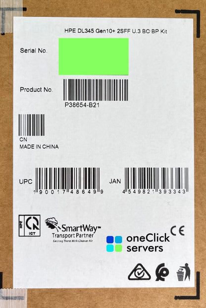 HPE Proliant DL345 Gen10 Plus 2SFF U.3 BC BP Front/Rear Backplane Kit P38654-B21