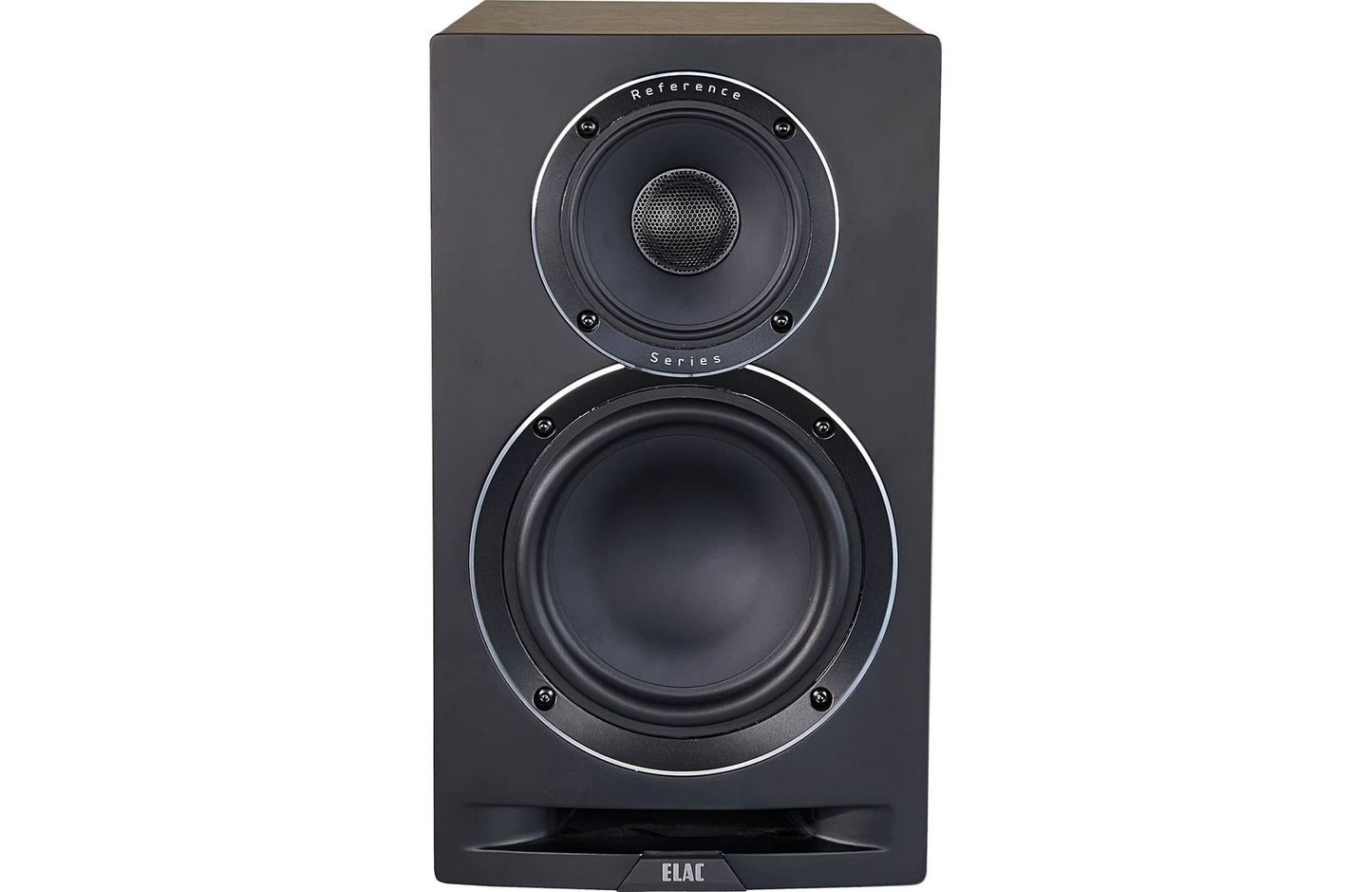 Elac 6-1/2? Uni-Fi Reference Bookshelf Speakers - Black w/Walnut (Pr)- UBR62-BK
