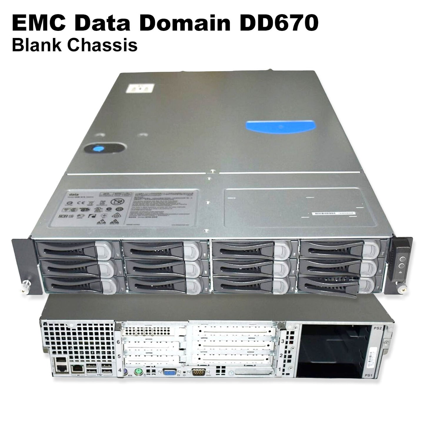 Dell EMC DD670 Data Domain Storage System Metal Chassis Only P-X-670-CHAS1