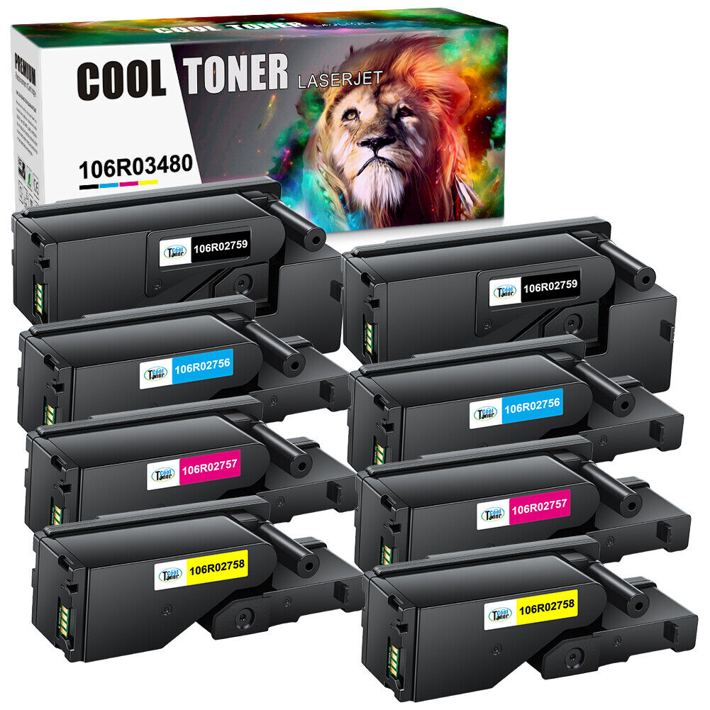 8pk Fit For Xerox 1026R02759 Black Toner for use in Phaser 6022 WorkCentre 6027