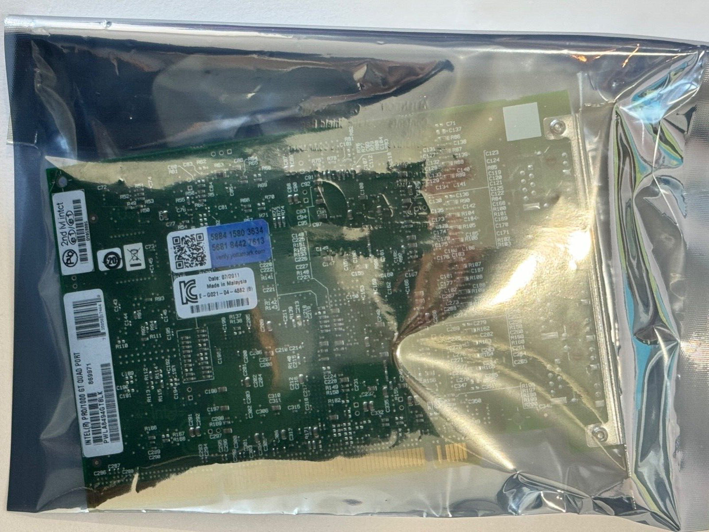 INTEL PRO/1000 GT WITH YOTTA MARK QUAD PORT PCI-X NETWORK CARD PWLA8494GTBLK