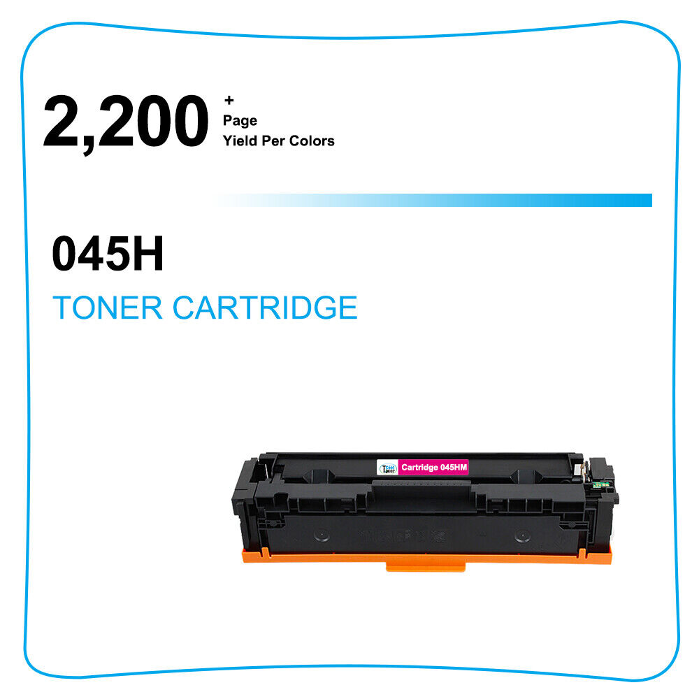 2PK Toner Compatible Wtih Canon 045H 045 Magenta MF634Cdw LBP612Cdw MF632Cdw