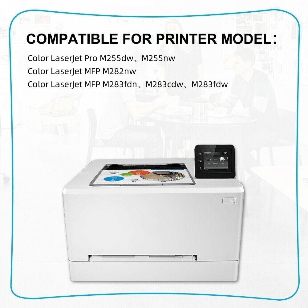 4x Toner for HP 206A W2110A Color Laserjet Pro MFP M283cdw M282 M255dw NO CHIP