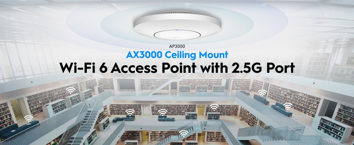 Cudy AP3000_P | AX3000 2.5G Wireless Dual Band Ceiling Mount WiFi 6 Access Point