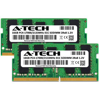 A-Tech 32GB 2x 16GB 2Rx8 PC4-17000 DDR4 2133MHz ECC UNB SODIMM Server Memory RAM (NOT FOR HOME PC)