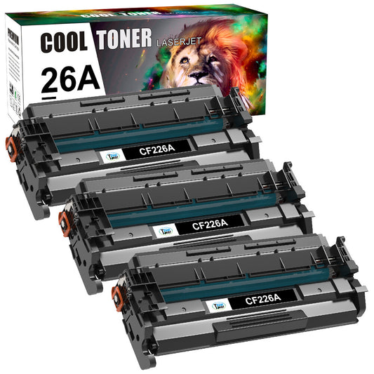 3PK For HP LaserJet M402dw MFP M426fdn CF226A 26A Black Laser Toner Cartridge