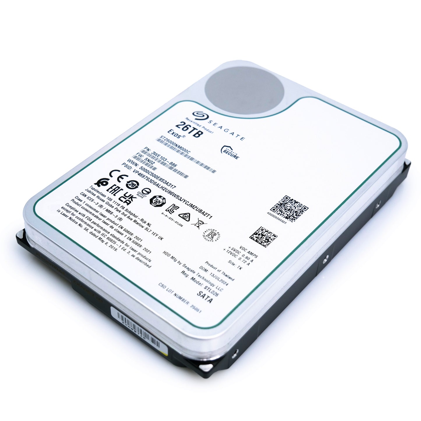 Seagate Exos 26TB 7.2K RPM SATA 6GB/s 3.5" Enterprise HDD - ST26000NM000C
