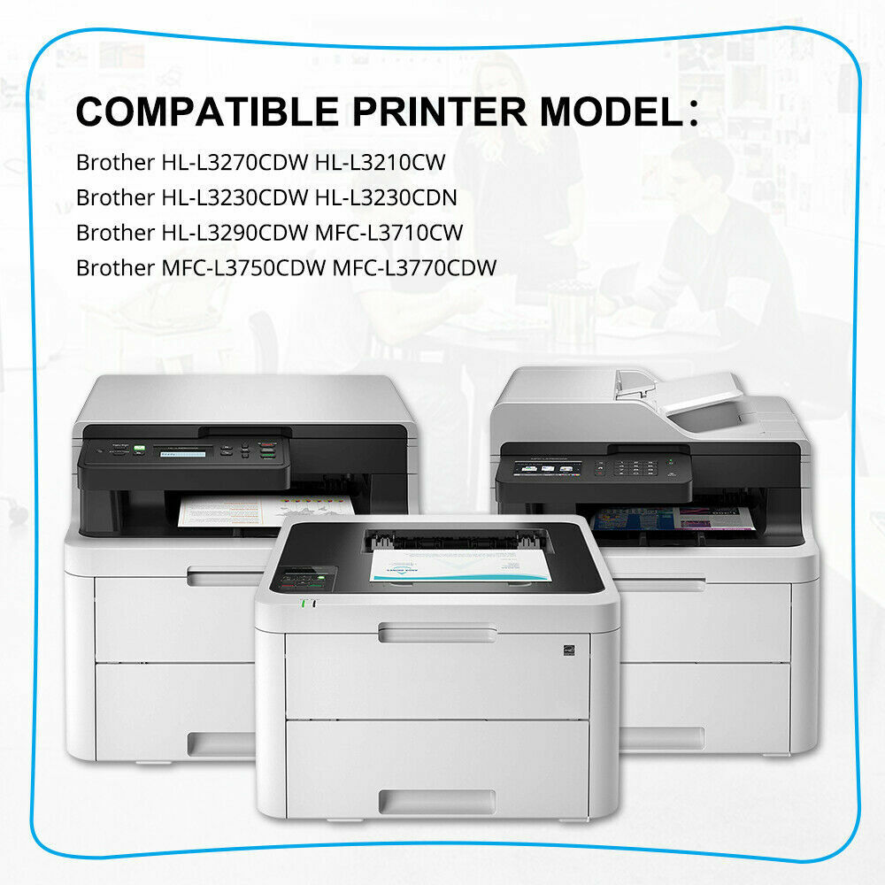 4-Pack Toner compatible for Brother TN227 223 MFC-L3770CDW HL-L3270CDW L3290CDW