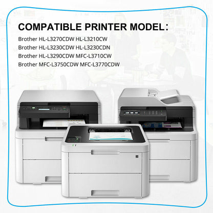 4-Pack Toner compatible for Brother TN227 223 MFC-L3770CDW HL-L3270CDW L3290CDW