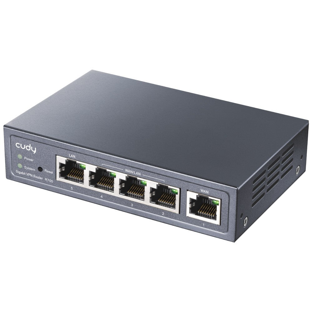 Cudy R700 | 5-Port 1000Mbps Gigabit Multi-WAN VPN Router | 3 Config WAN/LANs