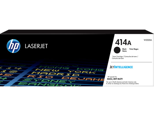 HP 414A Black Original LaserJet Toner Cartridge, ~2,400 pages, W2020A