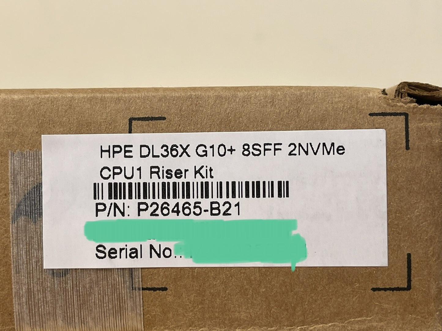 HPE ProLiant DL36X DL360 DL365 Gen10+ Plus 8SFF 2NVMe CPU1 Riser Kit x16 x8 G10+