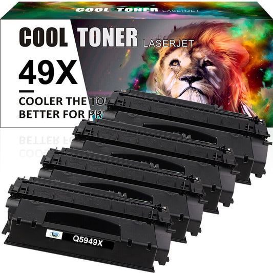4PK Q5949X Toner Cartridge Compatible With HP 49X LaserJet 1320 1320N 1320T 3390