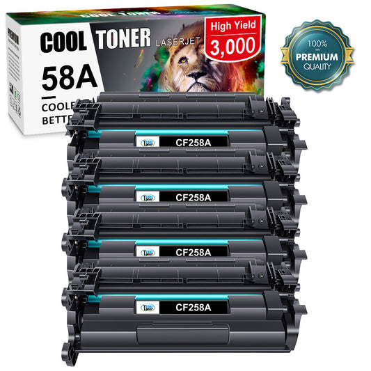 4PK CF258A 58A Toner Compatible with HP LaserJet Pro M404dn MFP M428fdw No Chip