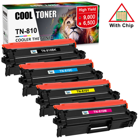 4PK Compatible with Brother TN810 Toner Cartridge MFC L9610CDN L9630CDN L9670CDN