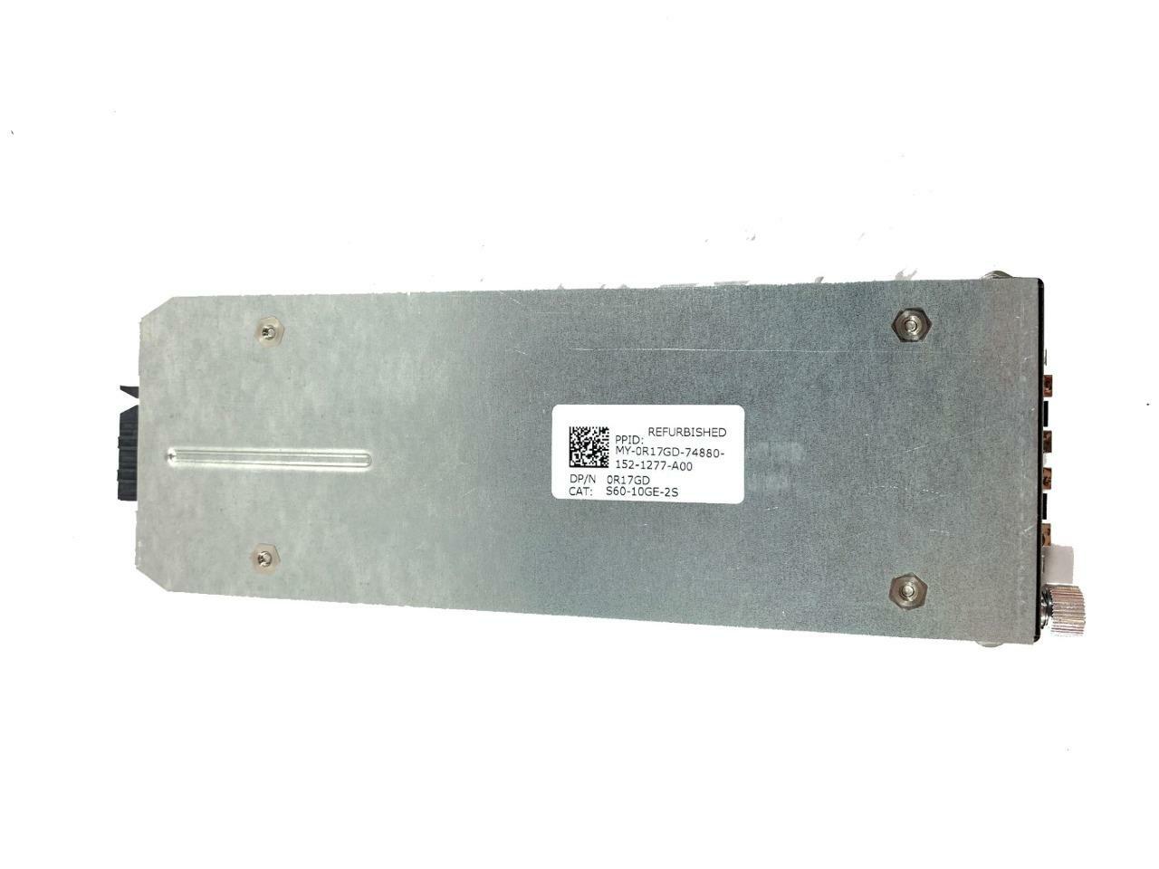 Dell Optical Module R17GD Force10 S60-10GE-2S 2-Port SFP+ 10Gb High Performance