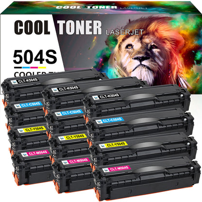 12 Pack CLT-K504S H.Y. Toner Set for Samsung C1860FW C1810W CLP-415NW CLX-4195FW
