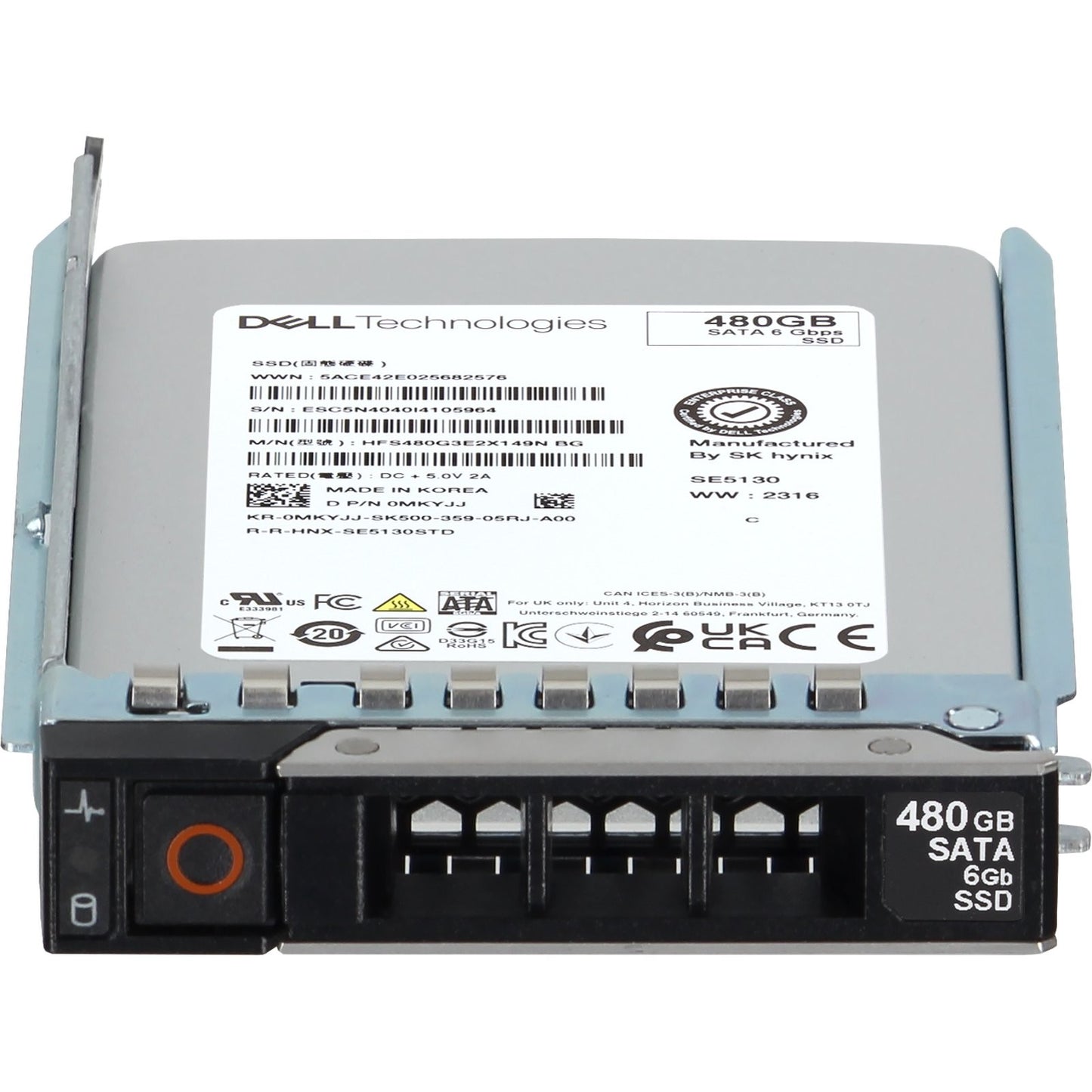 Dell 480GB 6Gbps SATA MU TLC 7mm 2.5 SSD SE5130 (MKYJJ)