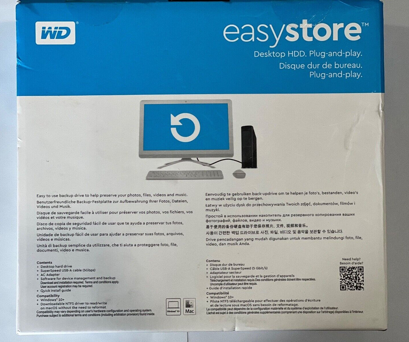 NEW!!! WESTERN DIGITAL EASYSTORE 14TB WDBAMA0140HBK-XA USB 3.0 EXTERNAL HD BLACK