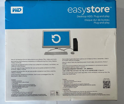 NEW!!! WESTERN DIGITAL EASYSTORE 14TB WDBAMA0140HBK-XA USB 3.0 EXTERNAL HD BLACK
