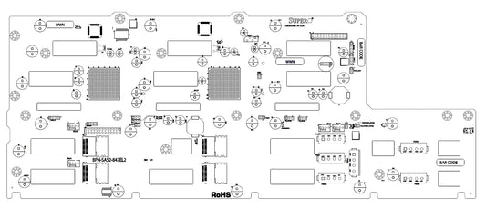 SuperMicro BPN-SAS2-847EL2 Backplane w/ dual LSI SAS2X36 expander chips (NOT FOR HOME PC)