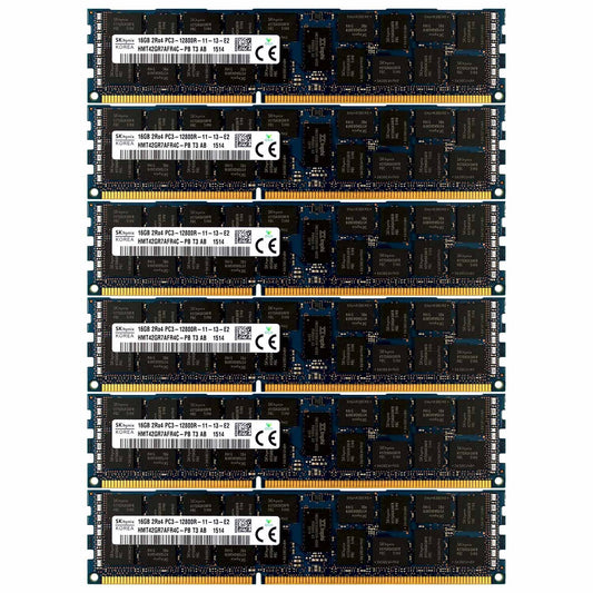 PC3-12800 6x16GB HP Proliant BL680C DL165 DL360 DL380 DL385 DL580 G7 Memory Ram