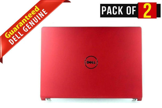 LOT 2 Genuine Dell Studio 15.4" 1535 1536 1537 LCD Back Cover w/Hinges Red P641X