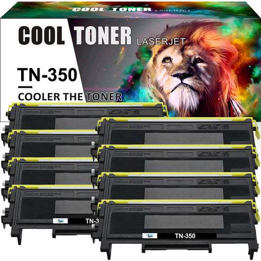 8PK TN350 BLACK Toner Compatible With Brother TN-350 DCP-7010L HL-2040 MFC-7420