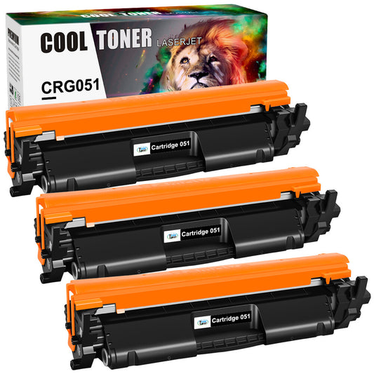 3 Pack CRG-051 Toner Cartridge For Canon ImageCLASS MF264dw MF269dw Printer