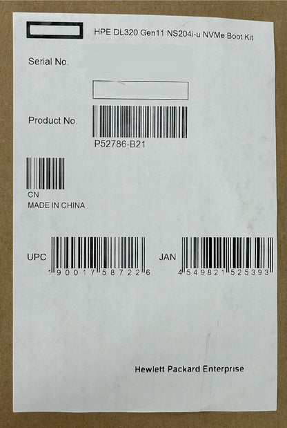 HPE DL320 Gen11 NS204i-u NVME OS Boot Device Cable Kit P52786-B21