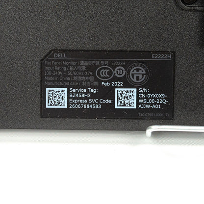 Dell E2222H 22" Widescreen FHD 1920x1080 LED LCD Monitor ONLY VGA DP Grade B