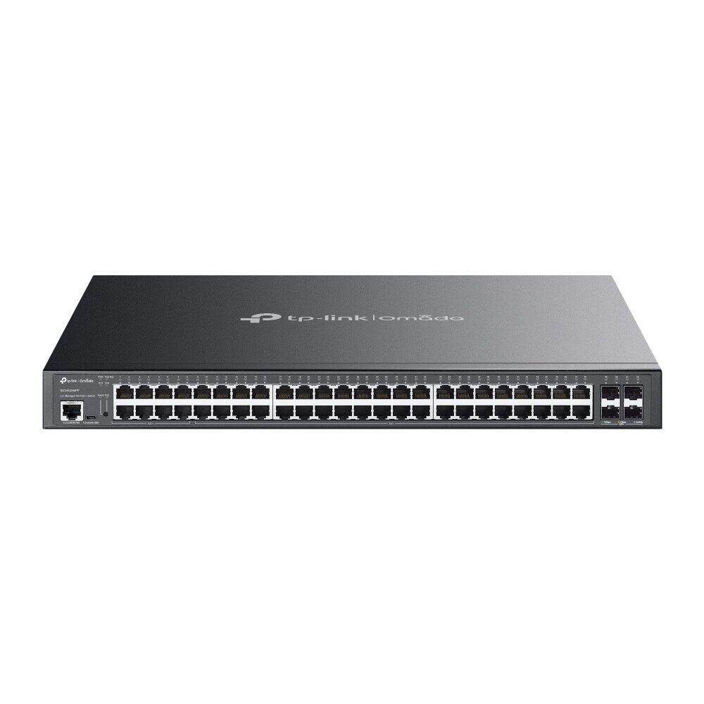 TP-Link SG3452XMPP | Omada 48-Port Gigabit PoE+ L2+ Managed Switch | 4* 10G SFP+