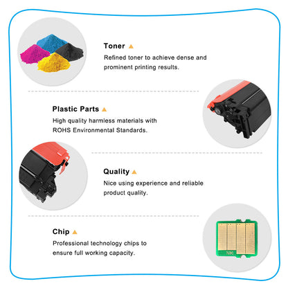 5PK Compatible for Brother TN810 Toner Cartridge MFC L9610CDN L9630CDN L9670CDN