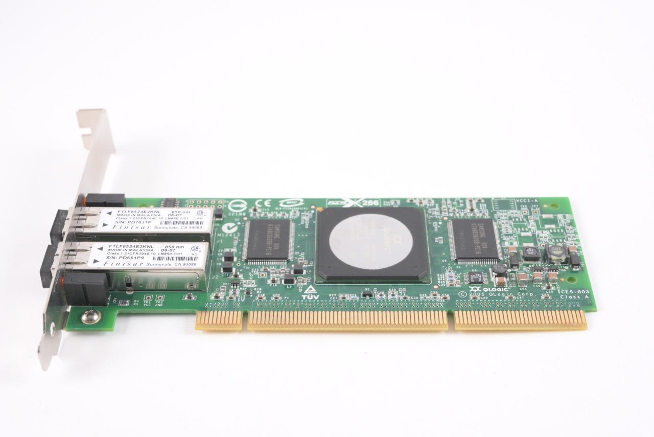 Qlogic QLA2462 4GB Dual Port FC PCIx Network JYGMX FC2410401-20