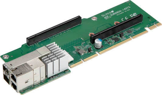 Supermicro AOC-2UR68G4-I4XTS 2U Ultra Riser with 2-port 10G RJ45 & 2-port10GSFP+