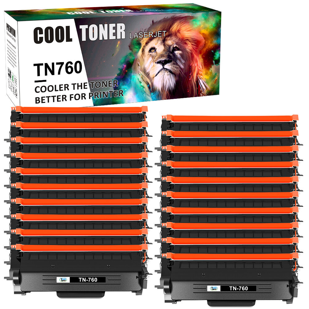 20PK Compatible With Brother TN760 Toner Cartridge HL-L2370DW DCP-L2550DW TN730