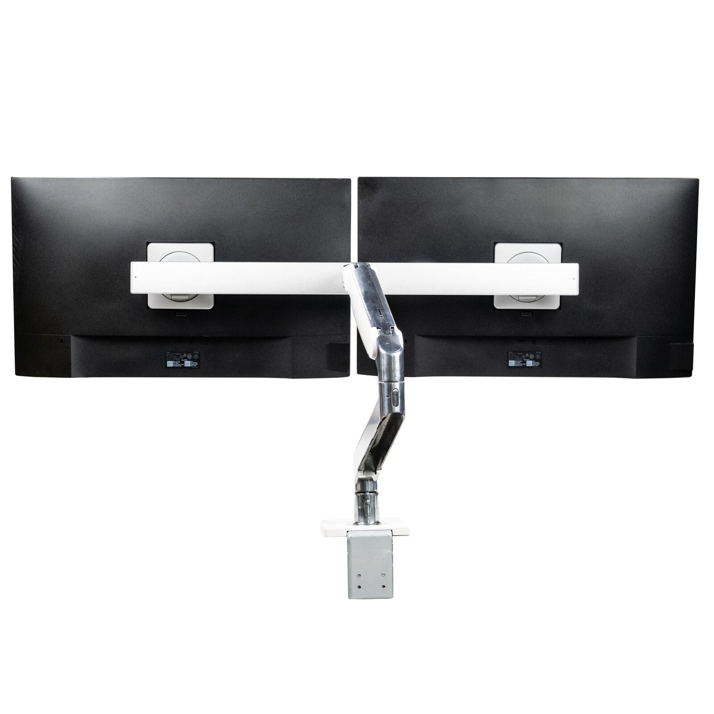 Dual Dell P2719H 27" Ultrathin Monitor w/ Dual Adjustable Humanscale Clamp Stand