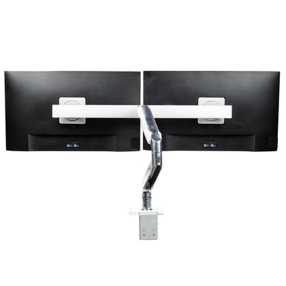 Dual Dell P2719H 27" Ultrathin Monitor w/ Dual Adjustable Humanscale Clamp Stand