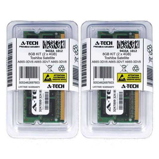 8GB KIT 2 x 4GB Toshiba Satellite A665-3DV6 A665-3DV7 A665-3DV8 Ram Memory