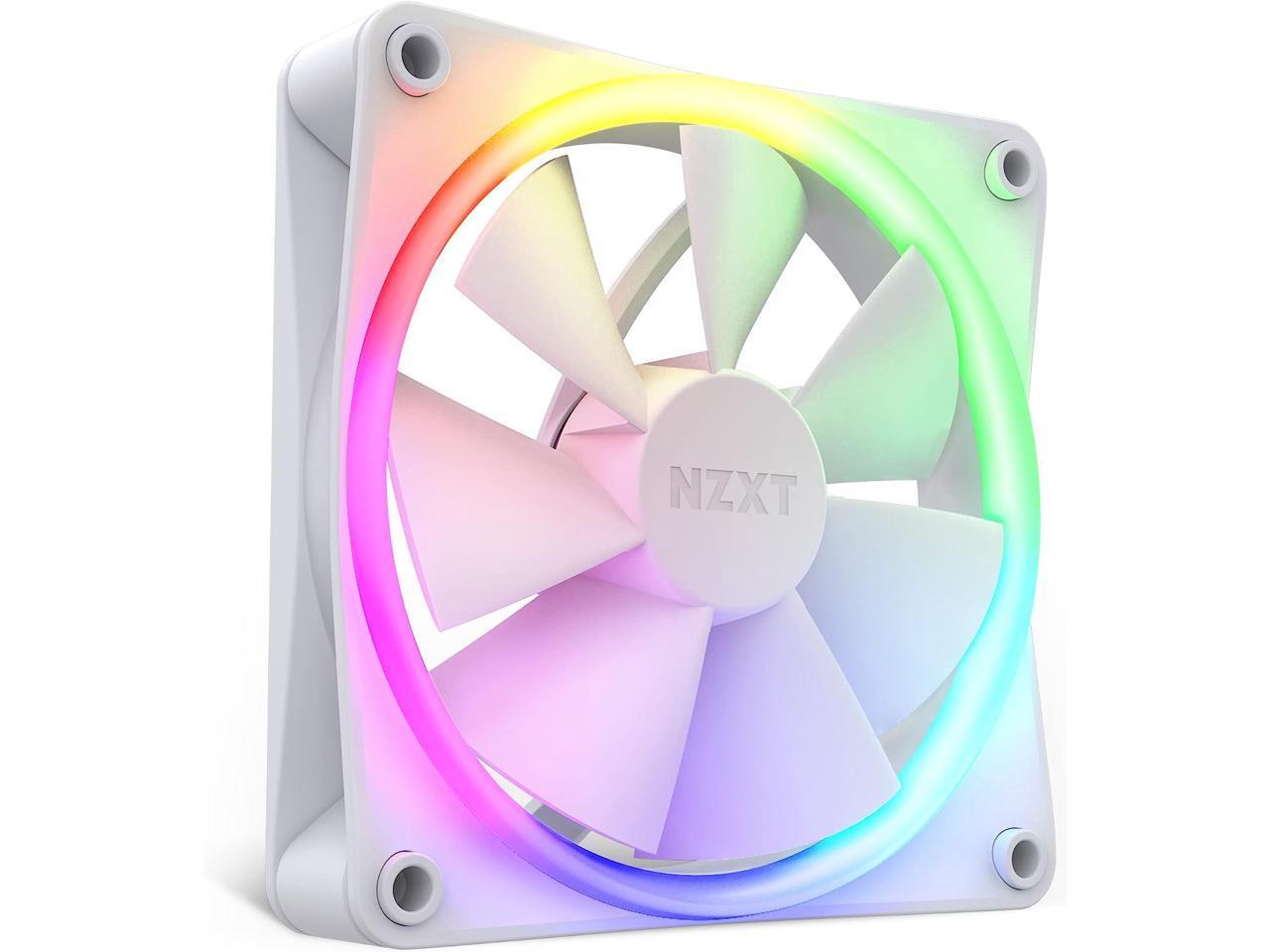 NZXT F120 RGB Fans - RF-R12TF-B1 - Advanced RGB Lighting Customization - Whisper