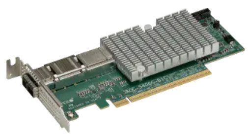Supermicro AOC-S400G-B1C Std LP 1-port 400G QSFP56DD Broadcom BCM57600