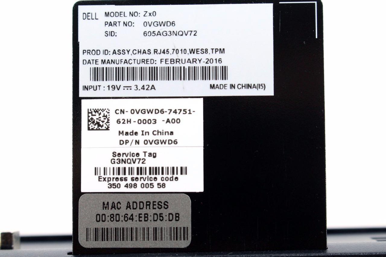 Dell Wyse Zx0 Thin Client Z90D7 1.65GHz 16GB Flash 4GB RAM VGWD6+DEVICE ONLY