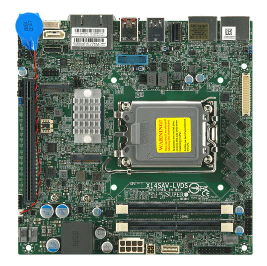 SuperMicro X14SAV-LVDS Motherboard -Embedded,mini-ITX,ARL-S,UP,PCH W880,Dual LAN