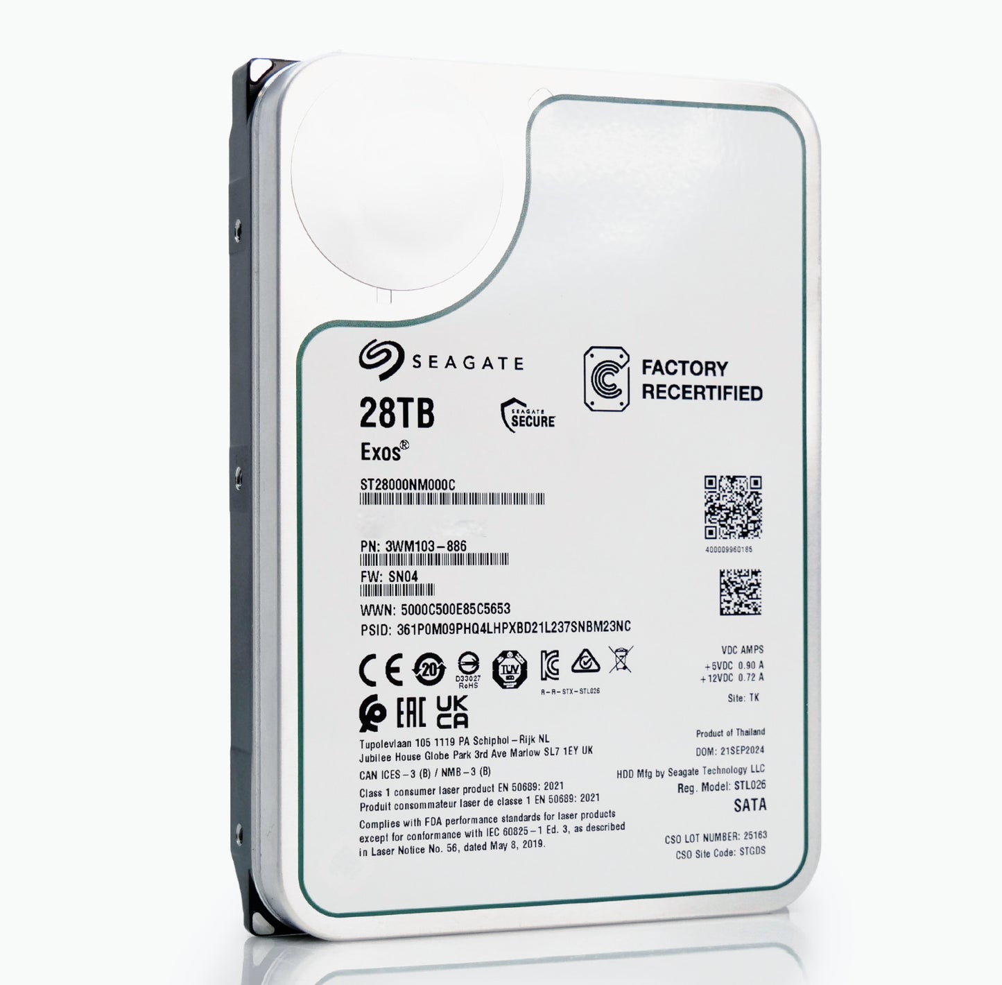 Seagate Exos 28TB 7.2K RPM SATA 6Gb/s 3.5" Enterprise HDD - ST28000NM000C