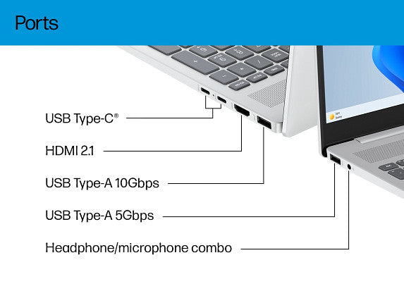 HP OmniBook 5 Laptop Computer 16" 2K Touch Screen Intel Core Ultra 7 16 GB