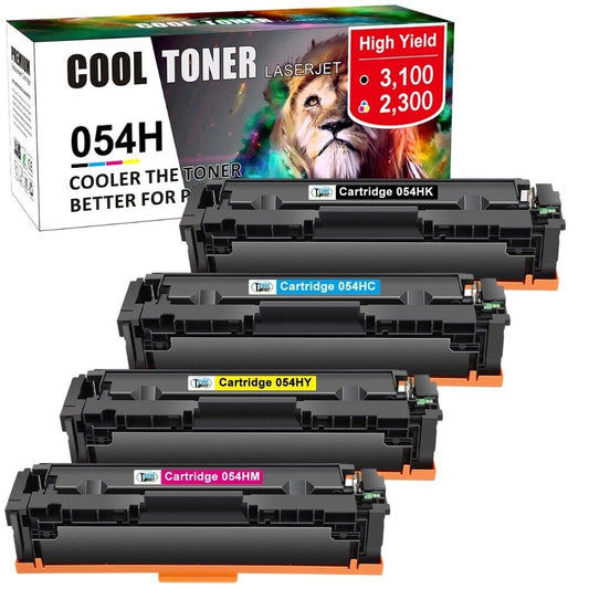 4PK Compatible for Canon 054H Toner Cartridge MF641cw MF642cdw 644cdw LBP622cdw
